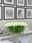 21-in Modern Real Touch Faux Tulips Arrangement in Long Vase - Flovery