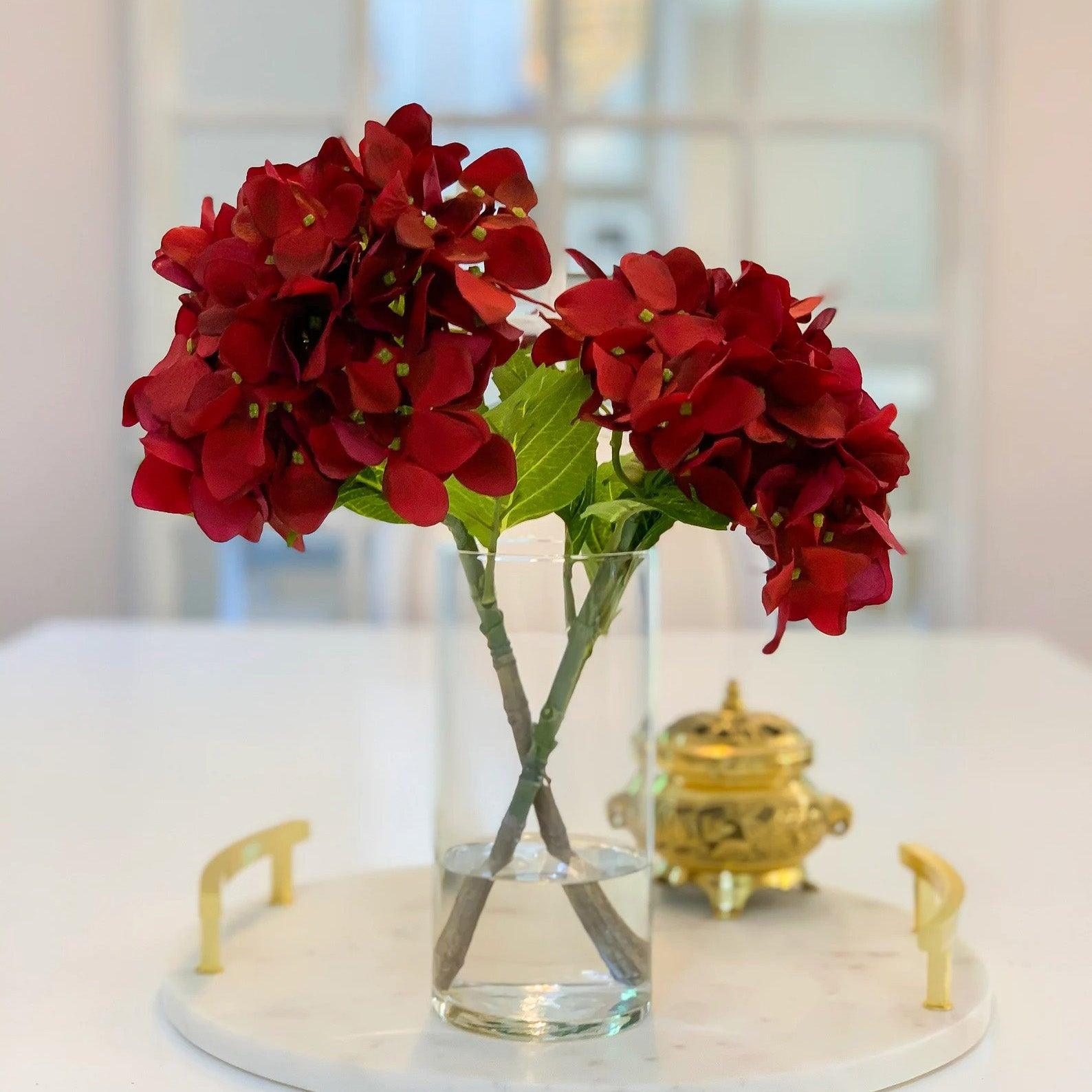 Real Touch Arrangement White Hydrangeas - Flovery