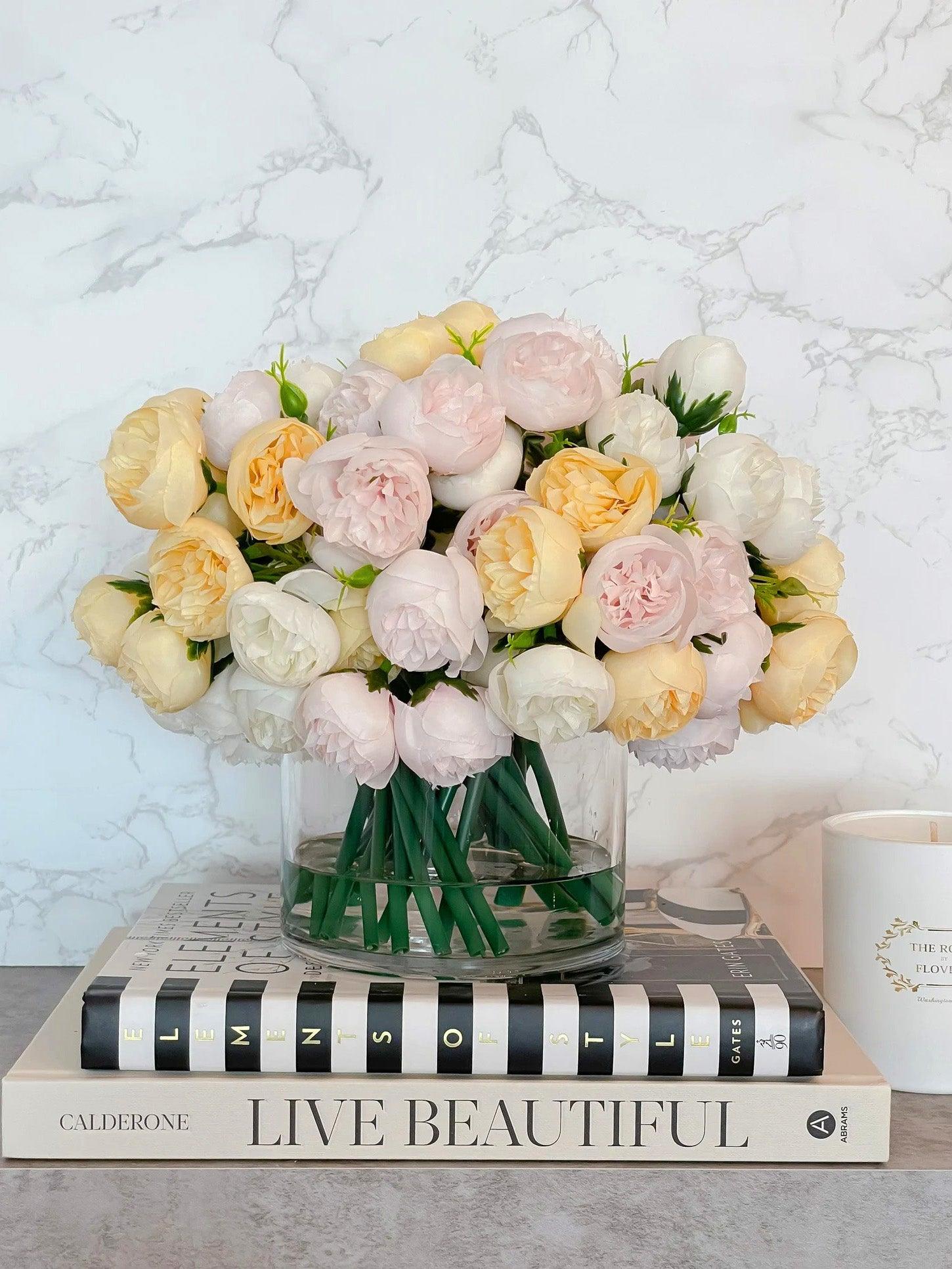White/Pink Peony Arrangement - Flovery