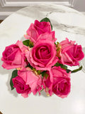 Large Head Real Touch Rose Arrangement in Vase - Flovery