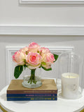 Large Head Real Touch Rose Arrangement in Vase - Flovery