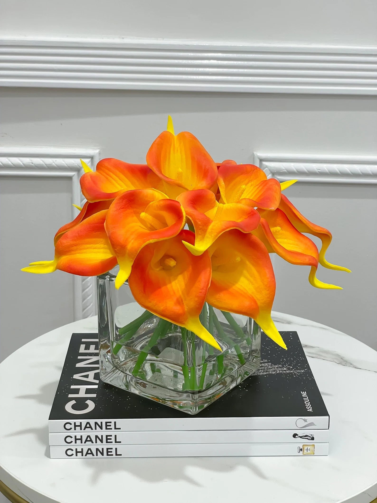 Real Touch Calla Lily Modern Arrangement - Flovery