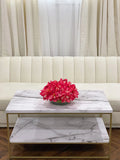 Magenta Orchids Centerpiece Arrangement In Glass Vase - Flovery