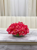 Magenta Orchids Centerpiece Arrangement In Glass Vase - Flovery