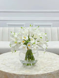 Real Touch Calla Lily Centerpiece in Glass Vase