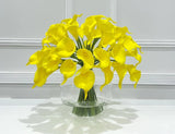 Real Touch Calla Lily Centerpiece in Glass Vase