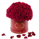 Dome 120 Red Roses Red Box