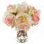 Real Touch Pink Roses Peonies Cylinder Arrangement - Flovery