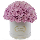 Dome 120 Lavender Roses White Box - Flovery