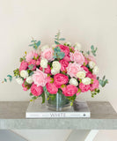 Large Pink Rose Peony Centerpiece - Flovery