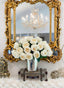 18 inch Large English Rose Centerpiece in Metal Vase - Flovery