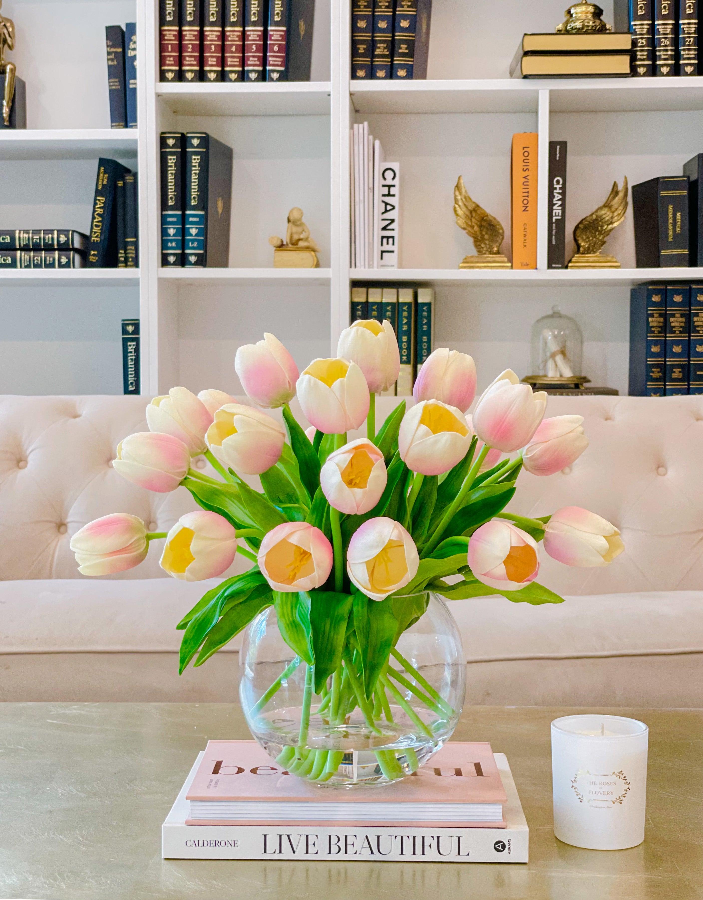 Large 60 Tulip Artificial Flower Arrangement - Flovery