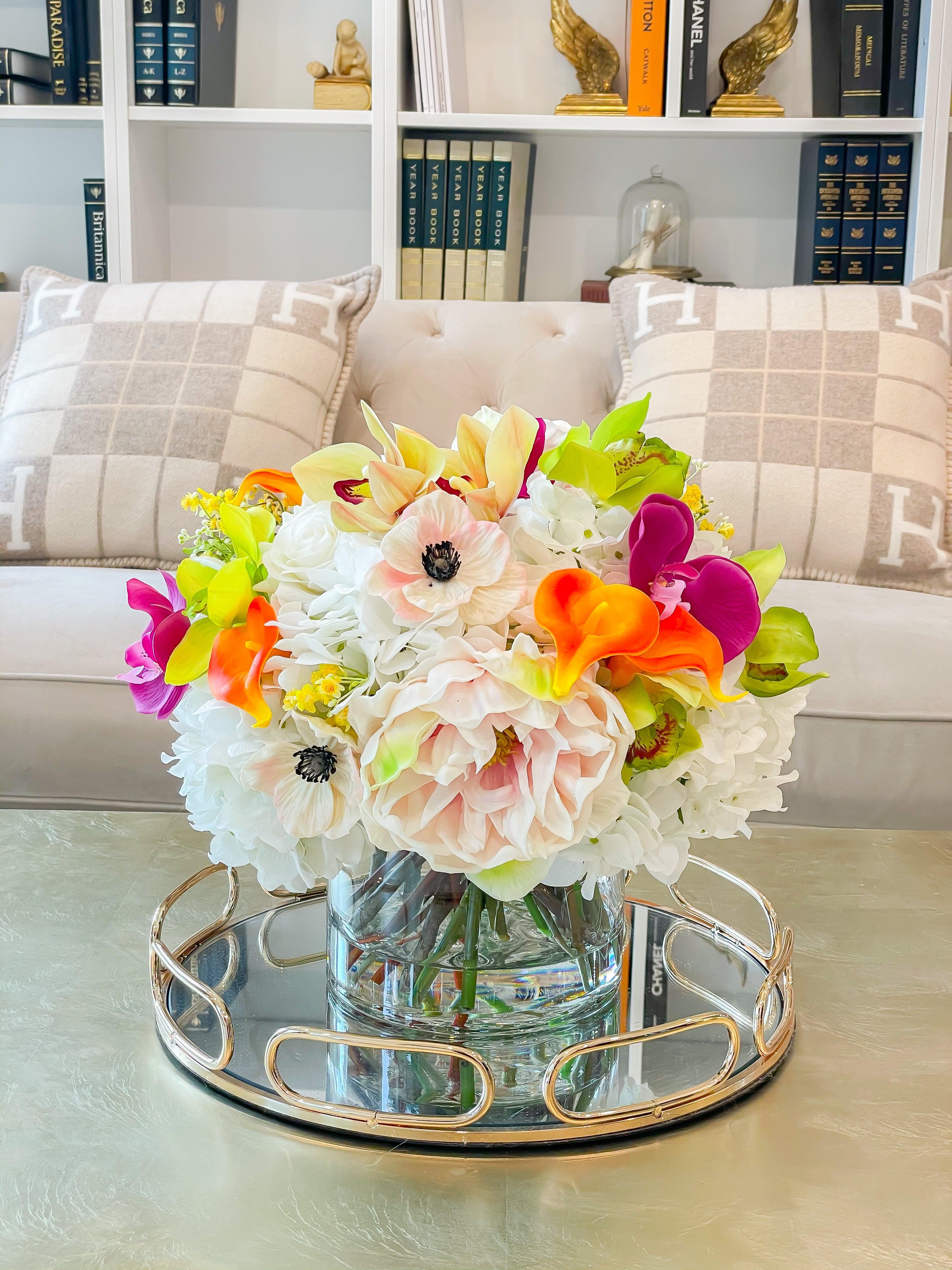 Large Rainbow Table Centerpiece Arrangement - Flovery