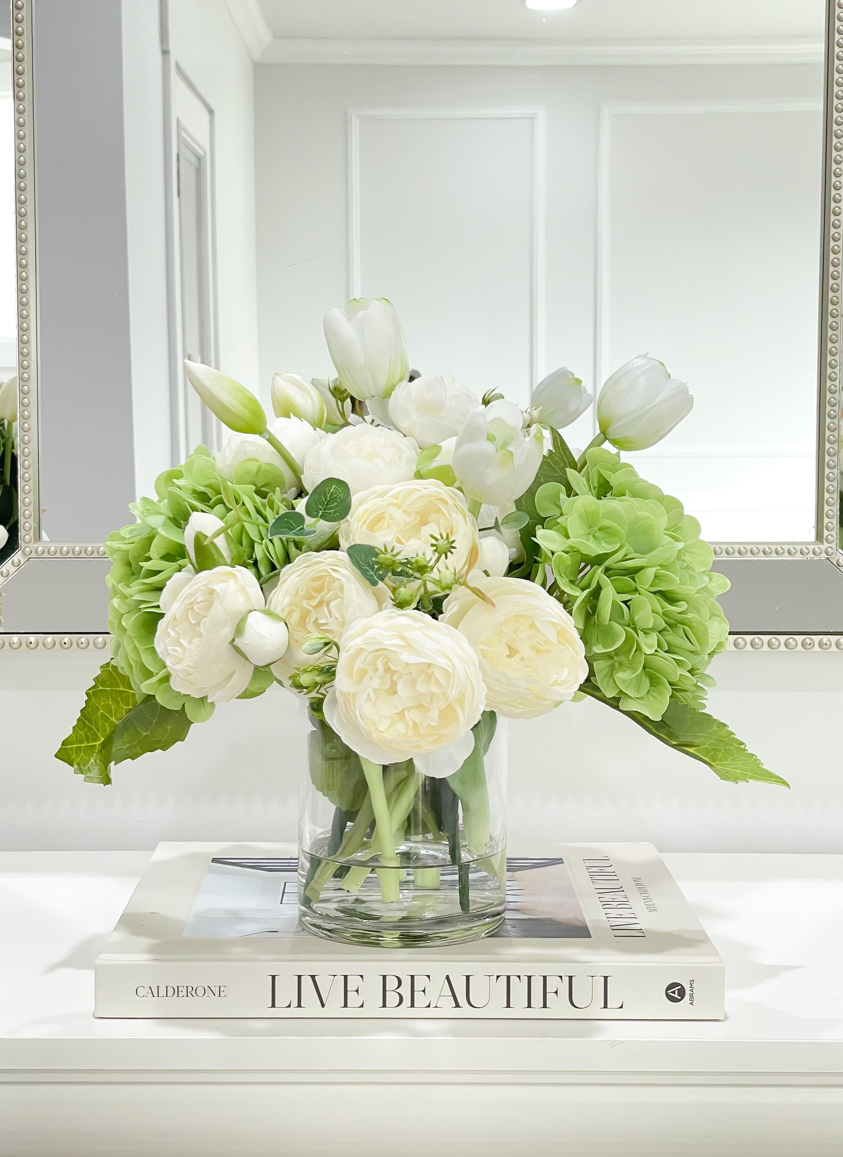 French Country Hydrangea Peony Arrangement - Flovery