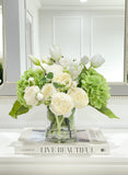 French Country Hydrangea Peony Arrangement - Flovery