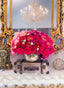 Large Real Touch Rose Orchid Hydrangea Centerpiece Gold - Flovery