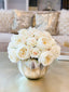 Large REAL TOUCH Rose Centerpiece Gold-Cream/Ivory Rose Arrangement English Roses-Large Floral Arrangement-Large Table Centerpiece - Flovery