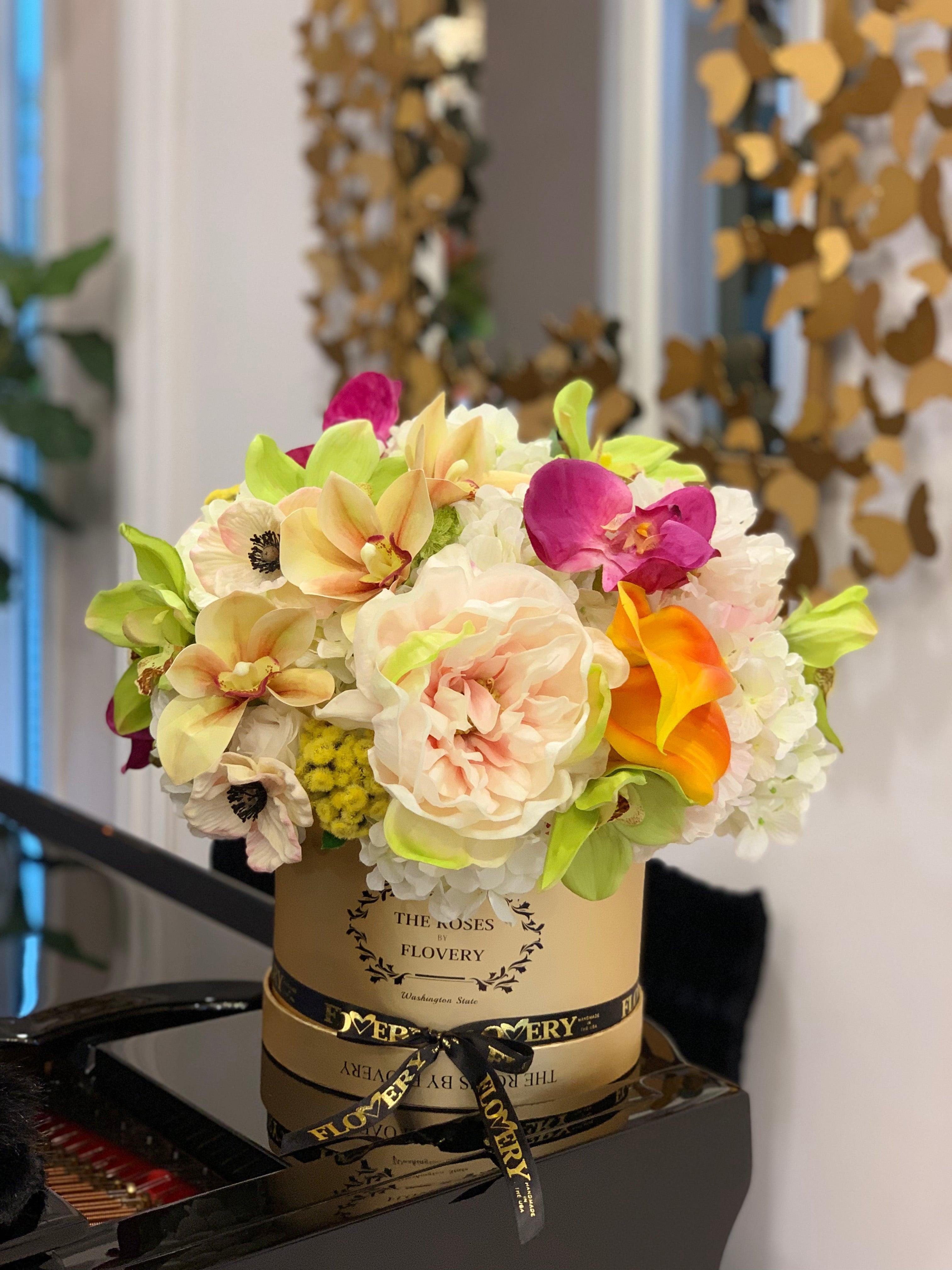 Limited Elegant Real Touch Flowers Arrangement - Flovery