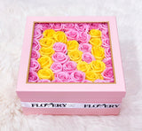Large Box Personalized Letter Premium Scented Soap Roses