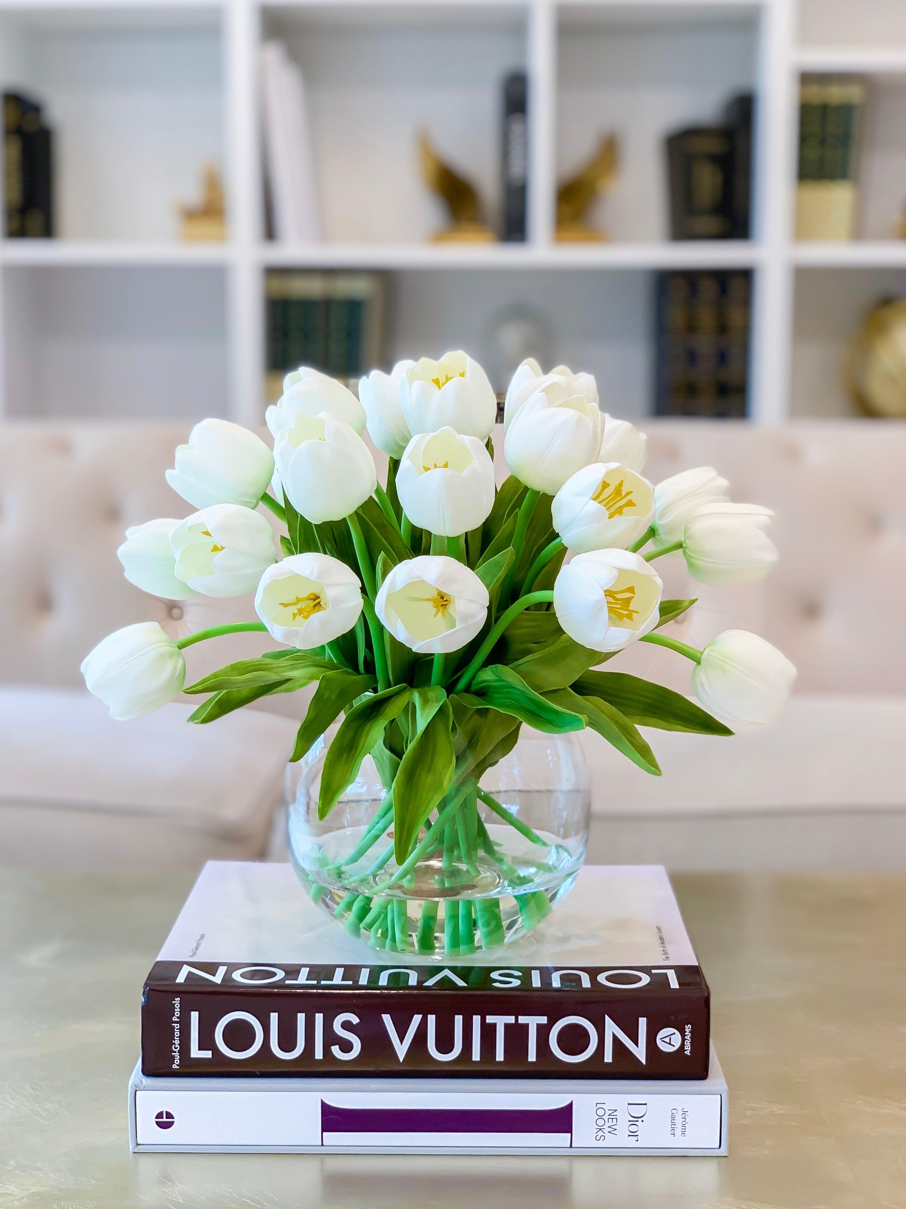 Large Table Centerpiece-Tulips Table Centerpiece-Large Tulip Artificial Flower Arrangement-Real Touch Tulip Flower Arrangement Home Decor - Flovery