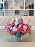 Large Pink Rose Peony Centerpiece - Flovery
