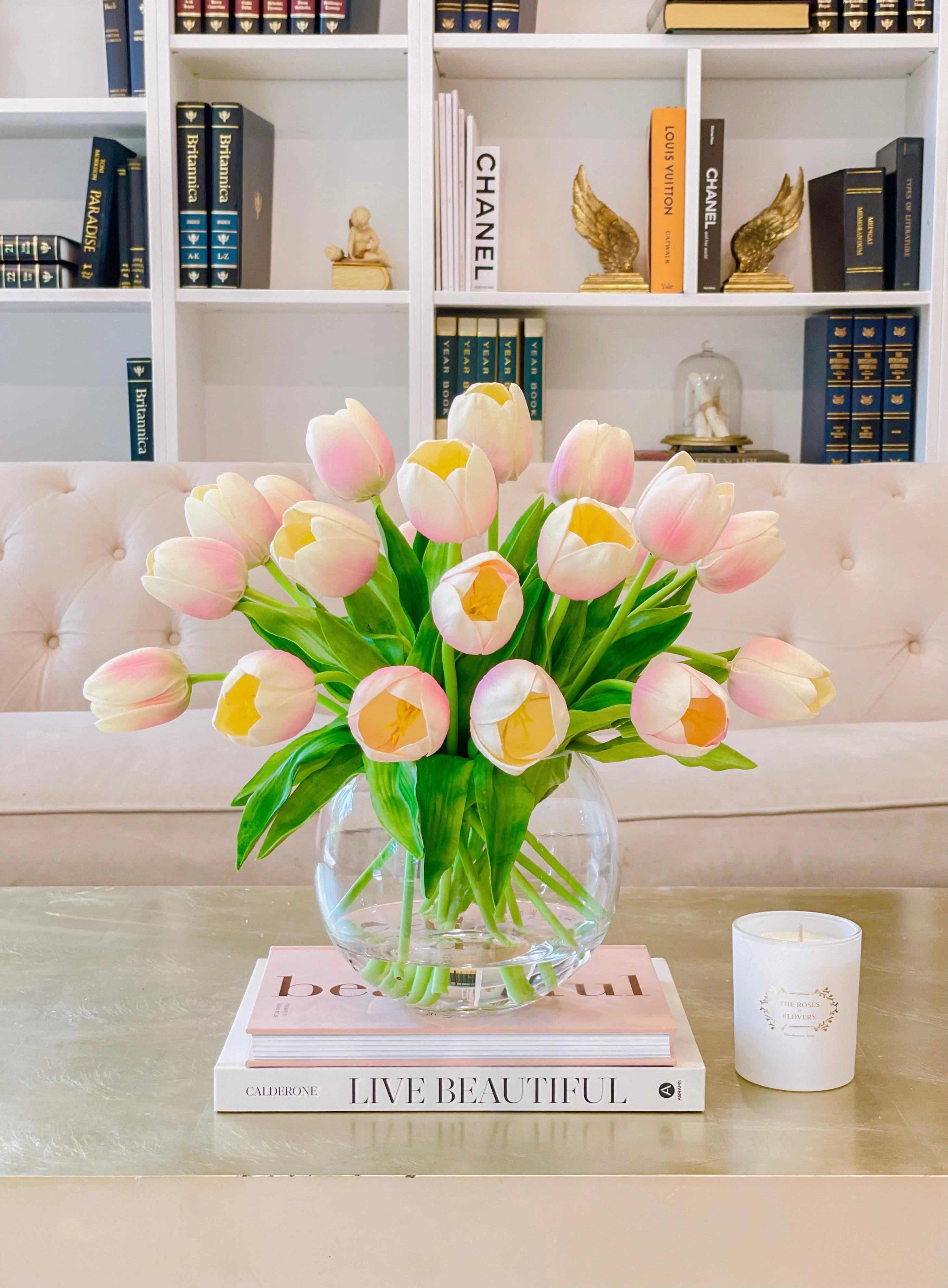 Large 60 Tulip Artificial Flower Arrangement - Flovery