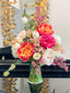 Large Real Touch Flower Arrangement-Large Dining Table Centerpiece-Real Touch Pink/Magenta Peony Centerpiece-Tulip Hydrangea Centerpiece - Flovery