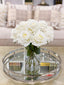 Tall Silk Flower Arrangement-Real Touch Cream Rose Centerpieces-Floral Arrangement-Faux Rose Centerpiece-Table Arrangement-Tall Arrangement - Flovery