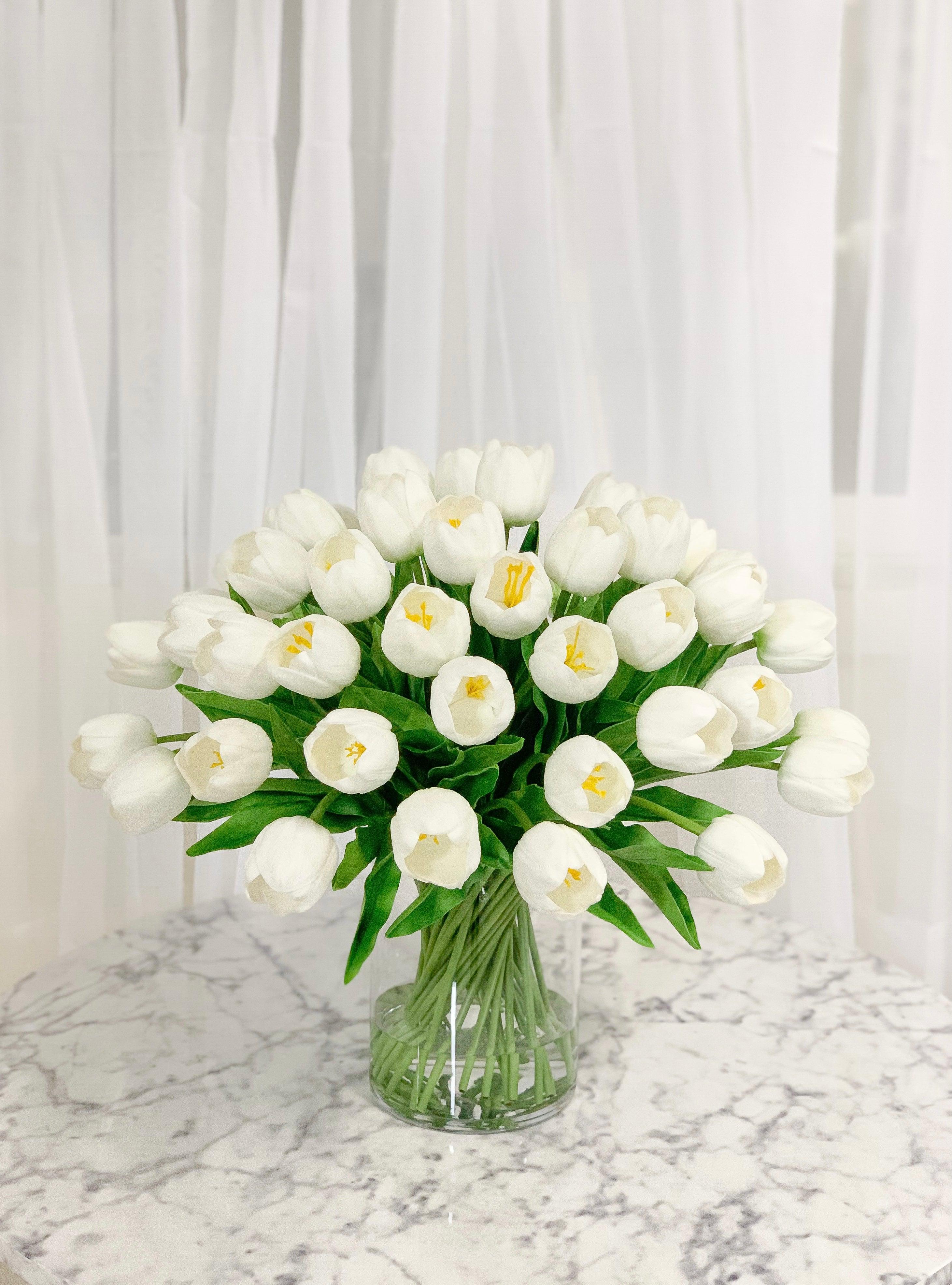 Large 50 Tulips French Floral Arrangement - Flovery