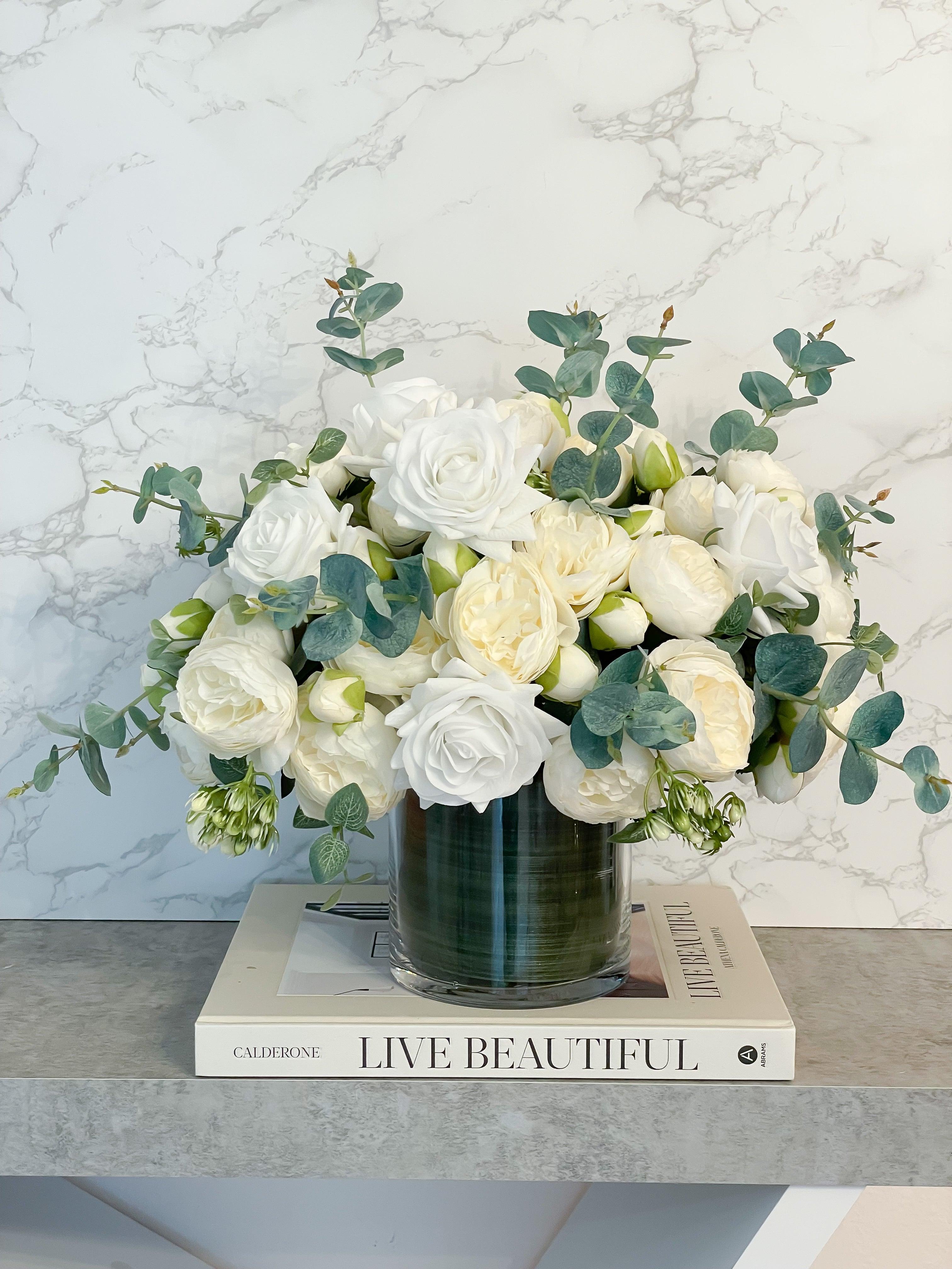 Large Pink Rose Peony Centerpiece - Flovery