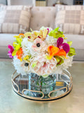 Large Rainbow Table Centerpiece Arrangement - Flovery