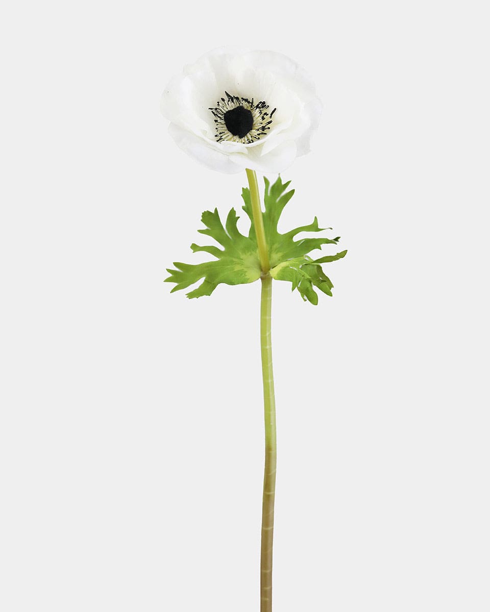 Real Touch White Anemone 17.5” - 1
