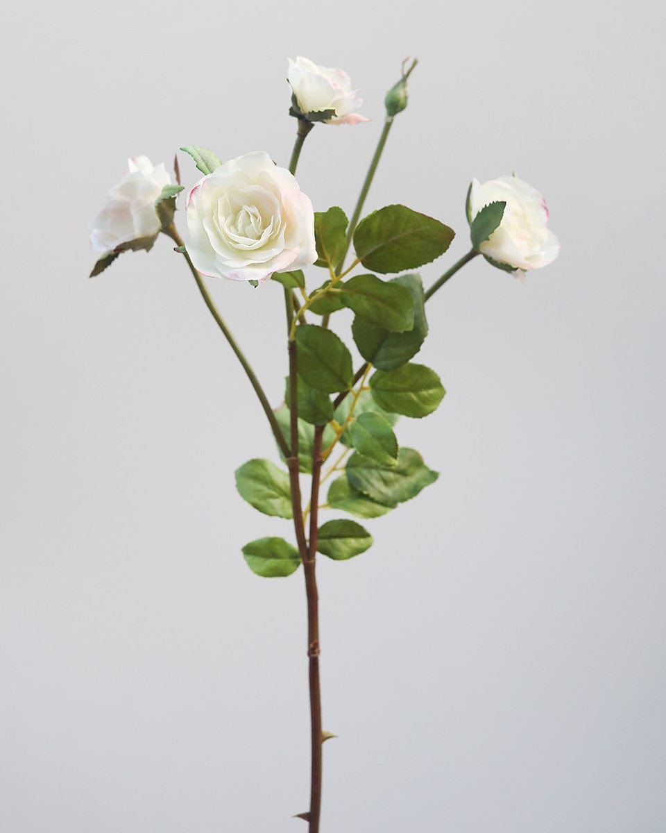 White Floribunda Rose Spray 19” - 1 Main image
