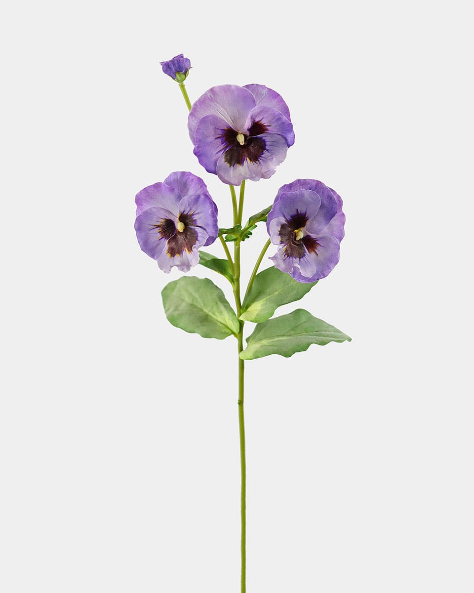 Lavender Purple Silk Pansy 21" - 1 Main image