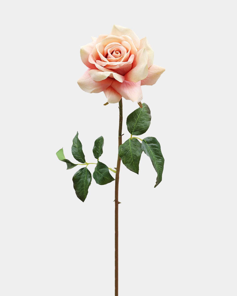 Peach Pink Dutchess Real Touch Rose 20" - 1