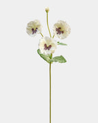 White Faux Pansy 21" - 1