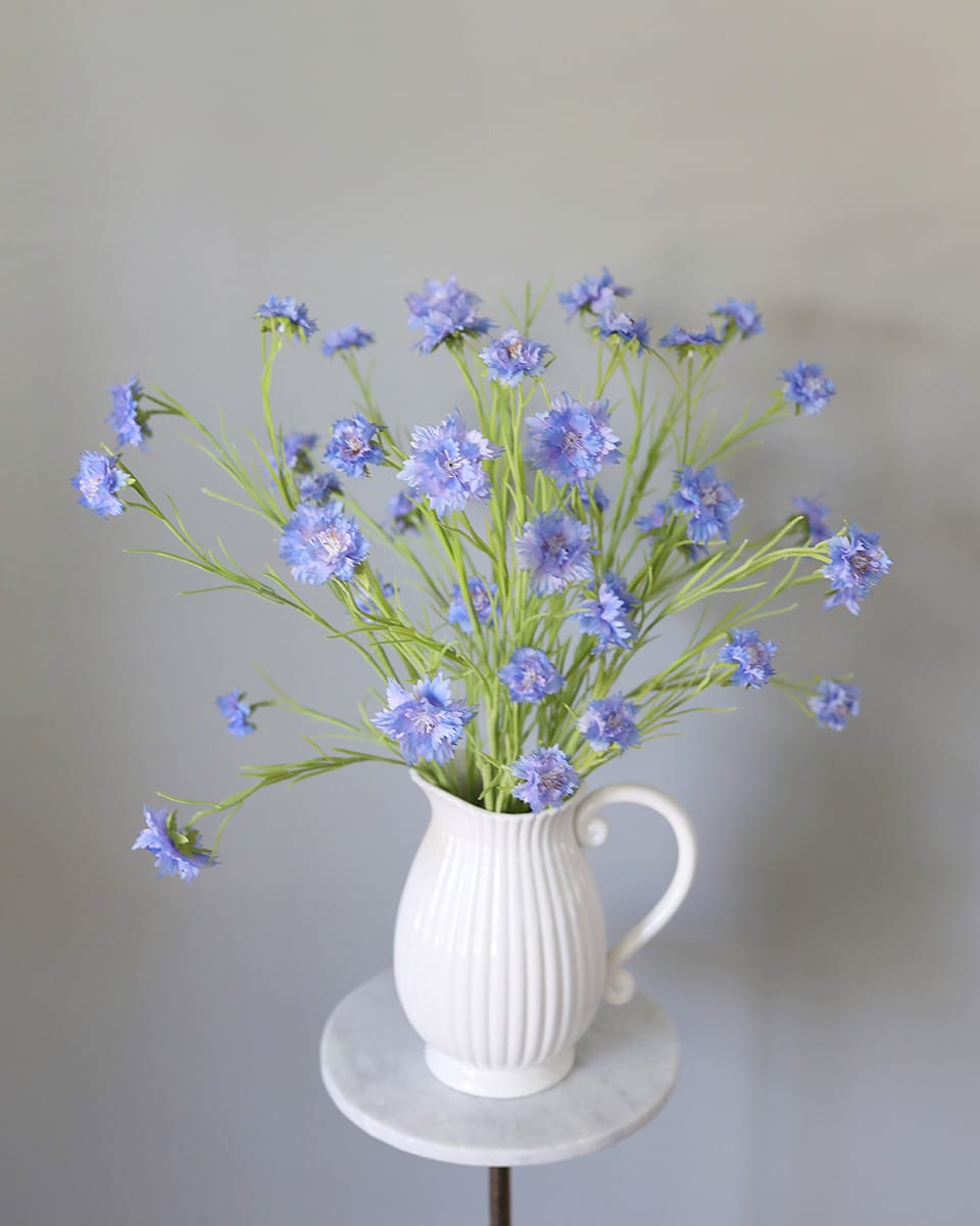 Blue Silk Cornflower 36" - 2