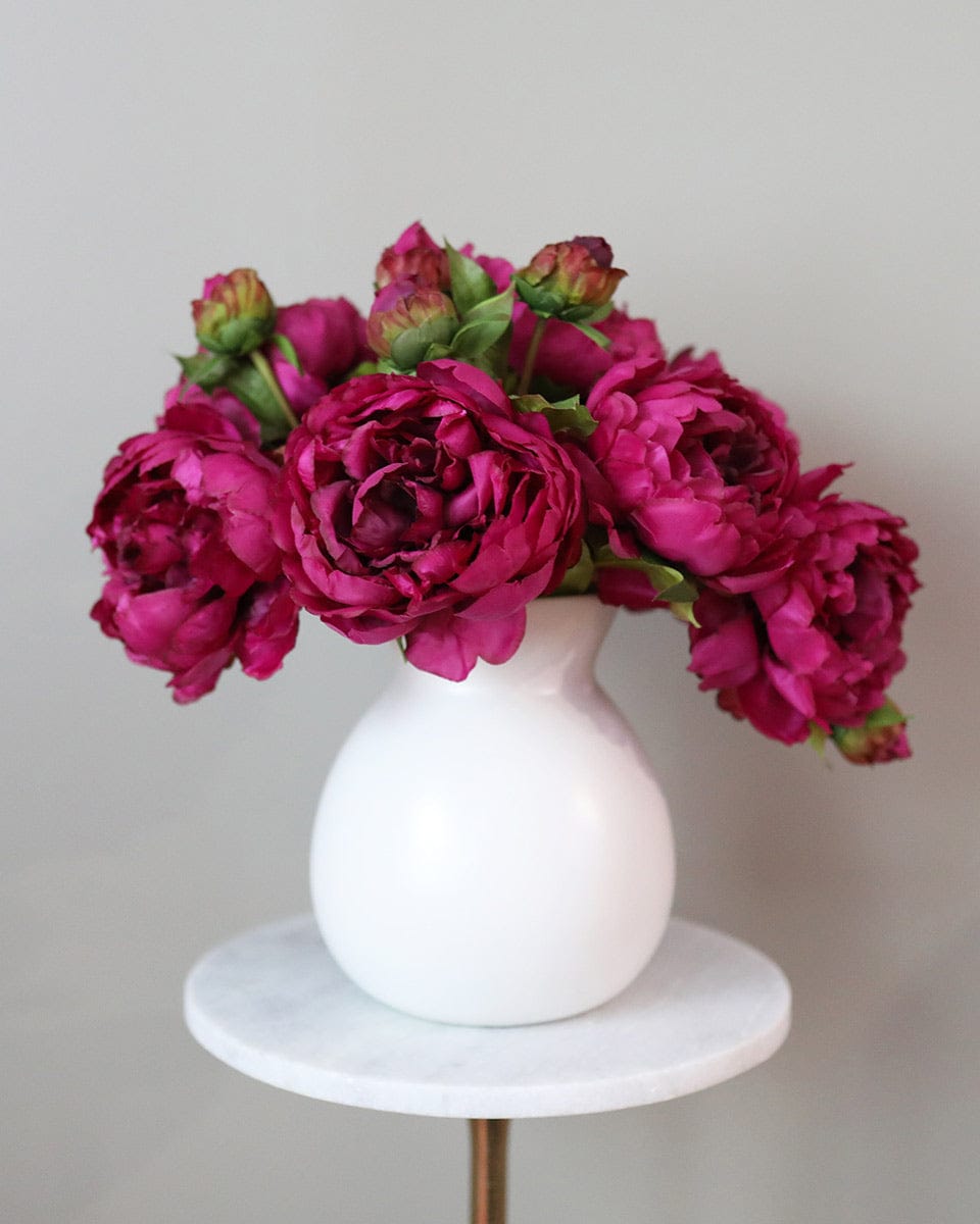 Faux Deep Pink Peony 20" - 2