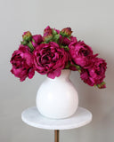 Faux Deep Pink Peony 20" - 2