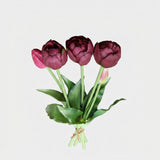 5 Peony & Tulip Bundle - Deep Purple (Studio Gray)