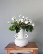 White Cyclamen Bouquet 14.5" - 2