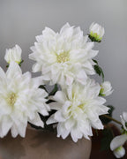 White Artificial Dahlia 20.5" - 2