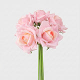 5 Real Touch Large Rose Bundle - Light Pink