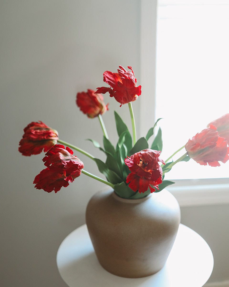 Real Touch Red Parrot Tulip 27" - 2