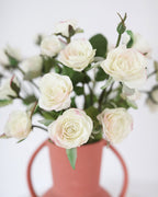 White Floribunda Rose Spray 19” - 2
