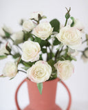 White Floribunda Rose Spray 19” - 2