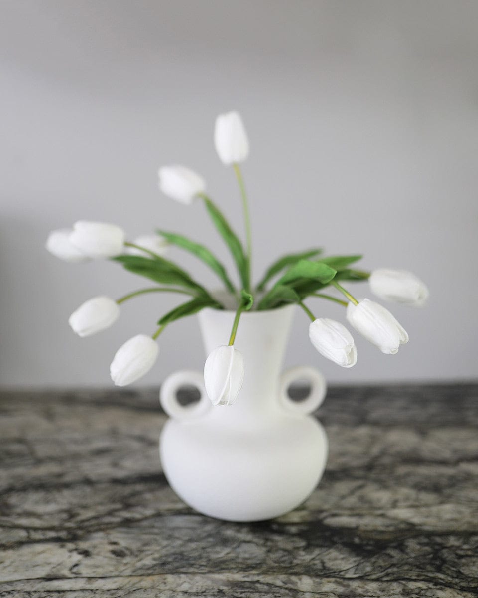 Real Touch White Tulip Bundle 15" - 2