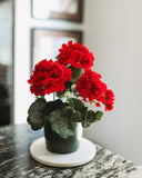 Red Artificial Geranium Bush 15" - 2