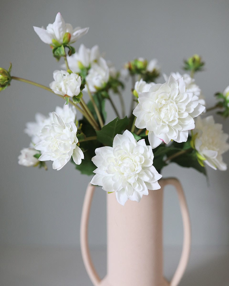 White Artificial Dahlia 22" - 2