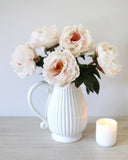 Real Touch Pale Blush Peony 20.5" - 2